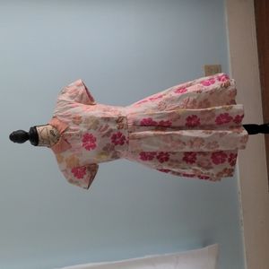 ModCloth, metallic floral print dress, S